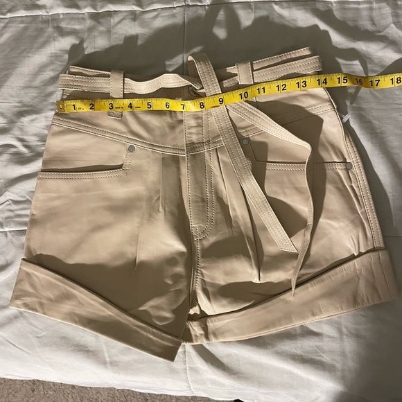 Revolve L’Academie Savon cream leather shorts - Picture 14 of 16